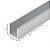 Trilho U 1/2 Embutir Para Porta De Correr Alumínio C/ 2mts - Imagem 4