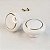 Puxadores Porcelana Cerâmica Branco Filete Dour- 32mm-c/2 Pç - Imagem 5