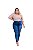 Calça Jeans C/lycra Plus Size Skinny Detalhe Frontal Ref 148 - Imagem 1
