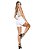 Shorts Jeans C/lycra Branco Com Cinto Barra Desfiada Ref 741 - Imagem 3