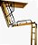Escada Sótão Luxo Degraus Antiderrapantes - Chassis de Aço - Corrimão nos dois lados! - Super Reforçada !! Pé direito 2,50m -- ( Caixo 60cm x 120cm ) -- - Imagem 2