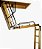 Escada Sótão Luxo Degraus Antiderrapantes - Chassis de Aço - Corrimão nos dois lados! - Super Reforçada !! Pé direito 3,00m -- ( Caixo 60cm x 130cm ) -- - Imagem 2