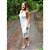 Vestido de Noiva Civil Midi Justo de Renda Branco - Imagem 3