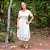 Vestido de Noiva Civil Midi em Renda Floral Branco - Imagem 1