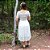 Vestido de Noiva Civil Midi em Renda Floral Branco - Imagem 2