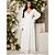 Vestido de Noiva Longo com Corpete e Manga Longa Branco - Imagem 1