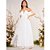 Vestido de Noiva Longo Ombro a Ombro em Tule Poá Branco - Imagem 1