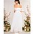 Vestido de Noiva Longo Ombro a Ombro em Tule Poá Branco - Imagem 2