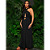 Vestido Longo Frente Única Preto - Imagem 1