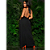 Vestido Longo Frente Única Preto - Imagem 2