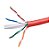 Cabo rede cat6e caixa 305m 4 pares vermelho (interno) - mpt - Imagem 1
