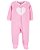 Macacão pijama rosa com coração. Carters - Imagem 1