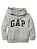 BLUSA DE MOLETOM CINZA COM LOGO AZUL DA GAP - Imagem 1