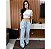 Calça jeans feminina, wide leg, tamanho GG. - Imagem 1