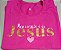T-Shirt evangélica, cor rosa, tamanho M. - Imagem 1