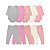 Kit 10 Peças Body Bebê Manga Longa e Calça Canelado Menina - Imagem 1