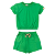 Conjunto Blusa e Short Infantil Feminino Smiling Flower - Imagem 1