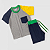 Conjunto Camiseta e Bermuda Infantil Masculino Bolso Tricolor - Imagem 6
