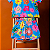 Conjunto Alice Blusa e Short Infantil Feminino - Flores (Azul) - Imagem 5