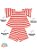 Conjunto Infantil Feminino Listrado Blusa Bufante E Short com Cós Elástico - Imagem 9