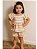 Conjunto Infantil Feminino Listrado Blusa Bufante E Short com Cós Elástico - Imagem 6