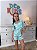 Conjunto Infantil Feminino Listrado Blusa Bufante E Short com Cós Elástico - Imagem 10
