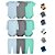 Kit 15 Peças Body Calça Mijão e Meias para Bebê Algodão Masculino - Imagem 2