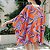 Kimono Londres Floresta Coral - Imagem 1