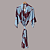 Kimono Tóquio Azul e Vinho - Imagem 1