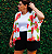 Kimono Londres off e flores laranja - Imagem 1
