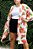 Kimono Tóquio off flores laranja - Imagem 1
