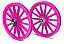 JG. DE RODA NYLON ARO 16 PINK C/EIXO - Imagem 1