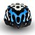 CAPACETE MTB MOD CATLIKE BCO/PTO/AZL FSC T-M - Imagem 1