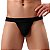 Cueca jockstrap sexy suporte atletico com faixa aberta Preta - Imagem 3
