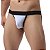 Cueca jockstrap sexy suporte atletico com faixa aberta Branca - Imagem 3