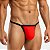 Cueca jockstrap forrada fio dental tanga suporte atletico vermelha - Imagem 1