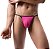 Cueca jockstrap fio dental forrada Rosa Fluor poliamida - Imagem 2