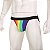 Cueca jockstrap suporte atletico com faixa aberta estampa orgulho pride - Imagem 1