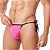 Cueca fio dental Jockstrap thong tanga Lacinho lateral forrada Rosa - Imagem 2