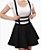 Saia Preta com Suspensório Feminina Estilo Colegial - Moda Casual e Fashion - Imagem 3