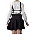 Saia Preta com Suspensório Feminina Estilo Colegial - Moda Casual e Fashion - Imagem 6