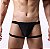 Cueca jockstrap com ligas sexy suporte atletico fio dental Preta - Imagem 4