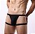 Cueca jockstrap com ligas sexy suporte atletico fio dental Preta - Imagem 3