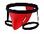 Cueca jockstrap com ligas sexy suporte atletico fio dental Vermelha - Imagem 1