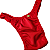 Calcinha para aquendar em Lycra Brilho tucking trans drag travs vermelho - Imagem 3