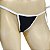 Biquini micro fio dental biquini fita cortininha marquinha bronzeada Preto/Branco - Imagem 4