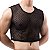 Camiseta sem mangas Cropped Masculino Unissex em Arrastão Preto - Imagem 2