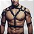 Arreio Harness Masculino elástico com regulagem mangas moda gringa plus size - Imagem 2