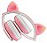 Fone de Ouvido Sem Fio Basike Stéreo  FON-8692 Rosa Gatinho - Imagem 5