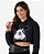 Blusa de Moletom Feminino Cropped com Capuz Mickey Mouse Preto MARCA - Imagem 3